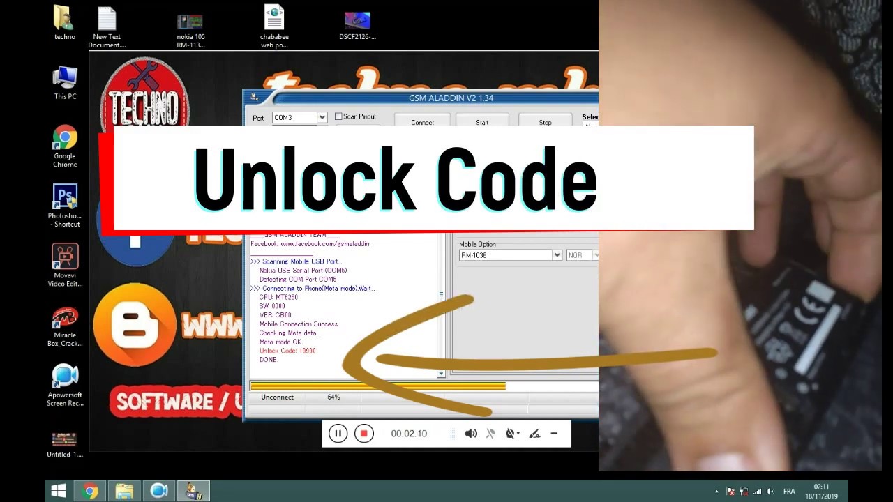 nokia 130 unlock code
