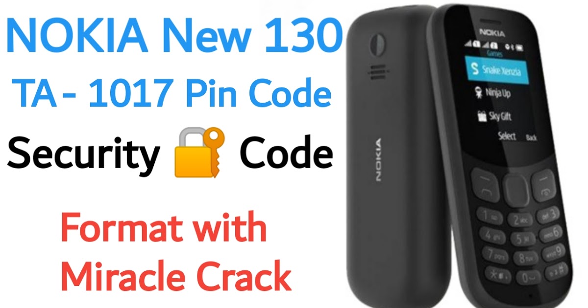 nokia 130 unlock code